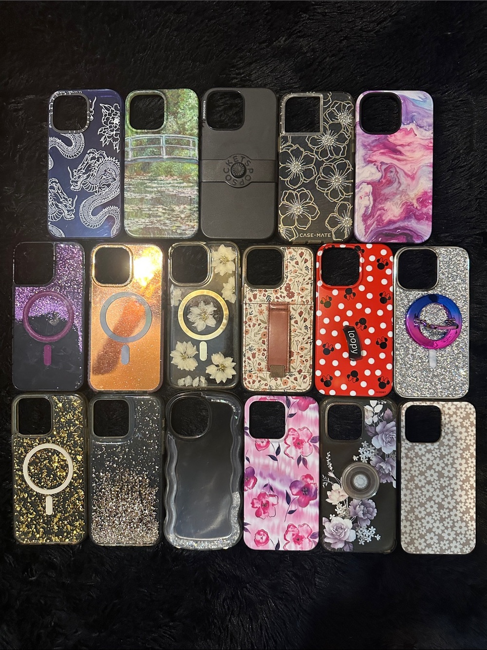 iPhone 14 Pro Max cases. Casetify, Casely, pop socket, case mate, and more